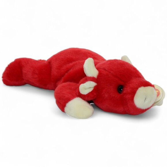 Ty Beanie Baby Snort The Bull Plush Red With Cream Horns & Hooves Retired Collec - Picture 6 of 7